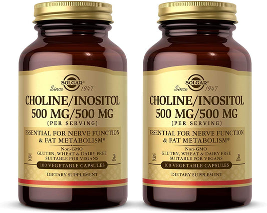 SOLGAR suplemento colina inositol 500mg paquete de 2
