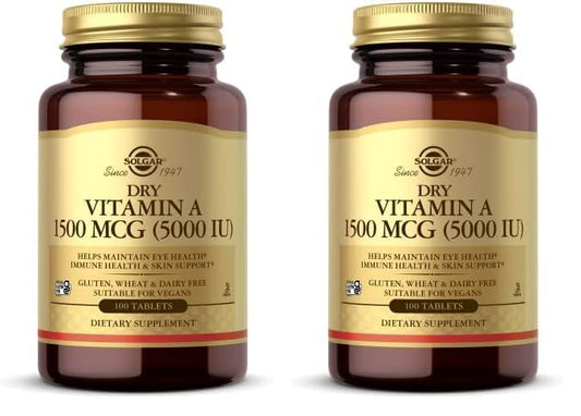 Solgar vitamina a tabletas 100 unidades paquete