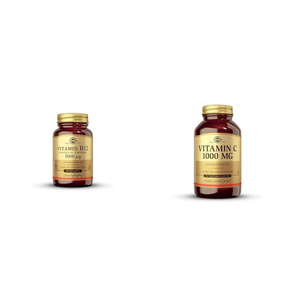 Solgar vitamina b12 y c suplemento antioxidante y energía