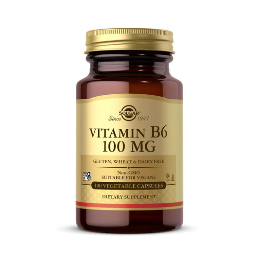 Solgar Vitamina B6 100 mg frasco cápsulas vegetales