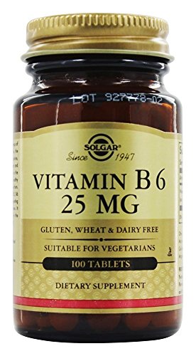 Solgar vitamina B6 25 mg paquete 12 100 tabletas