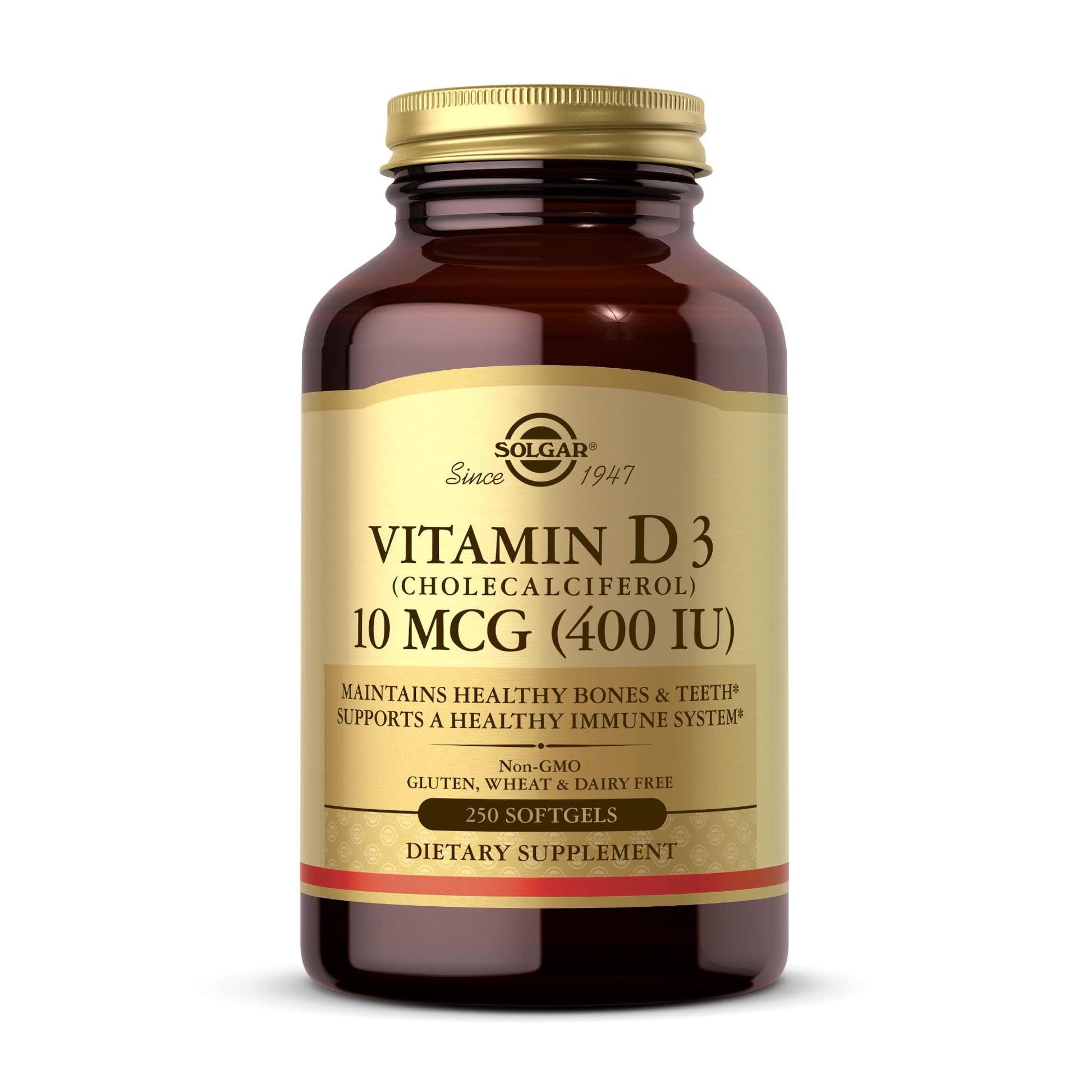 Solgar Vitamina D3 cápsulas blandas frasco 250 unidades
