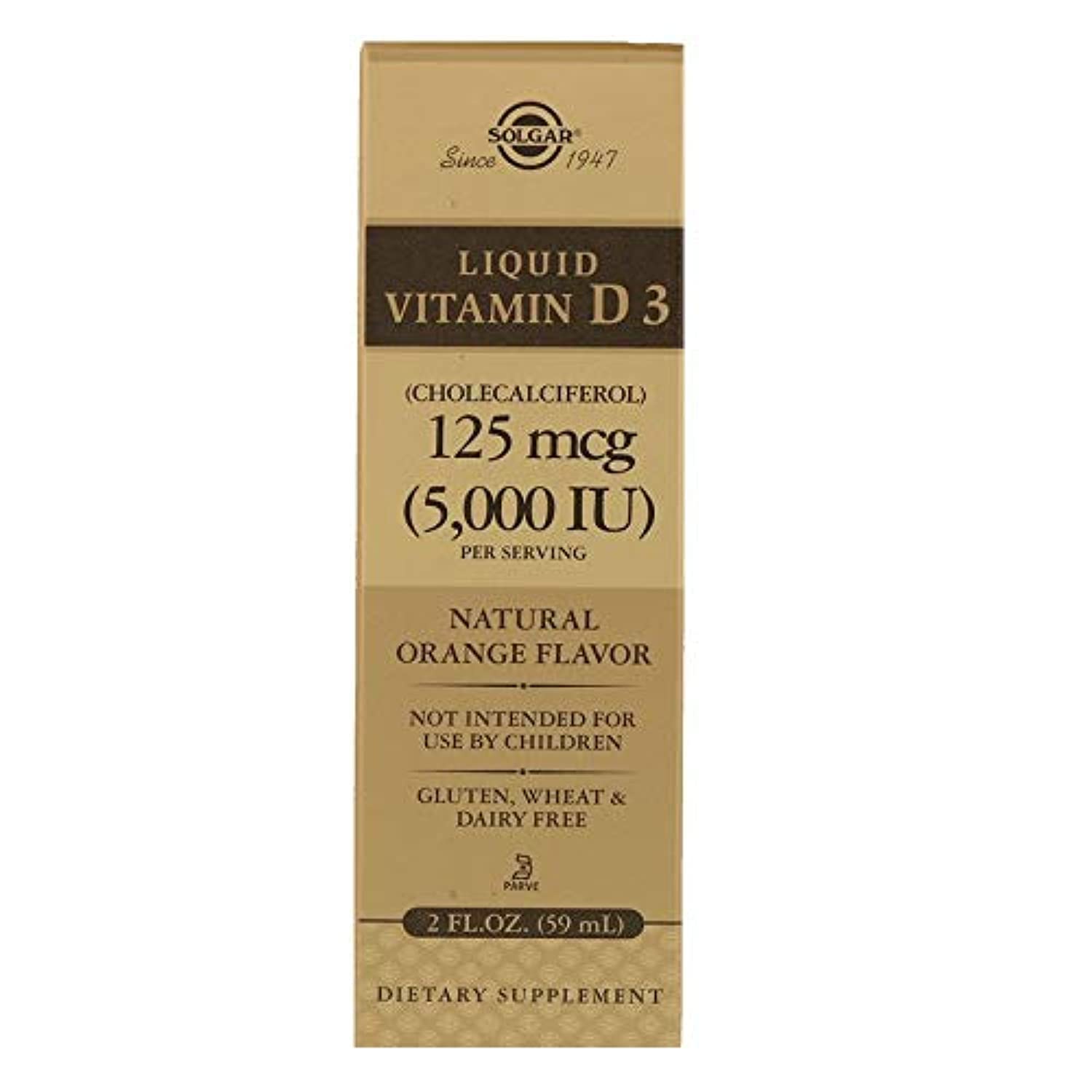 SOLGAR vitamina d3 líquida sabor naranja frasco 2 onzas