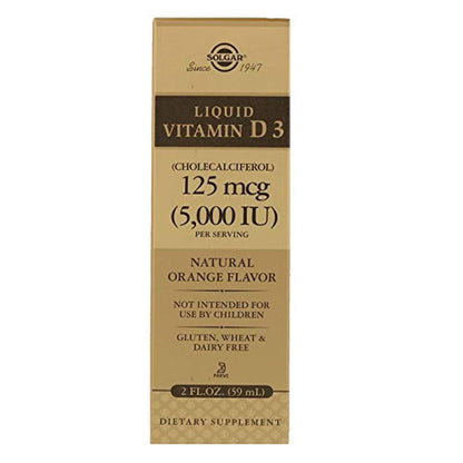 SOLGAR vitamina d3 líquida sabor naranja frasco 2 onzas