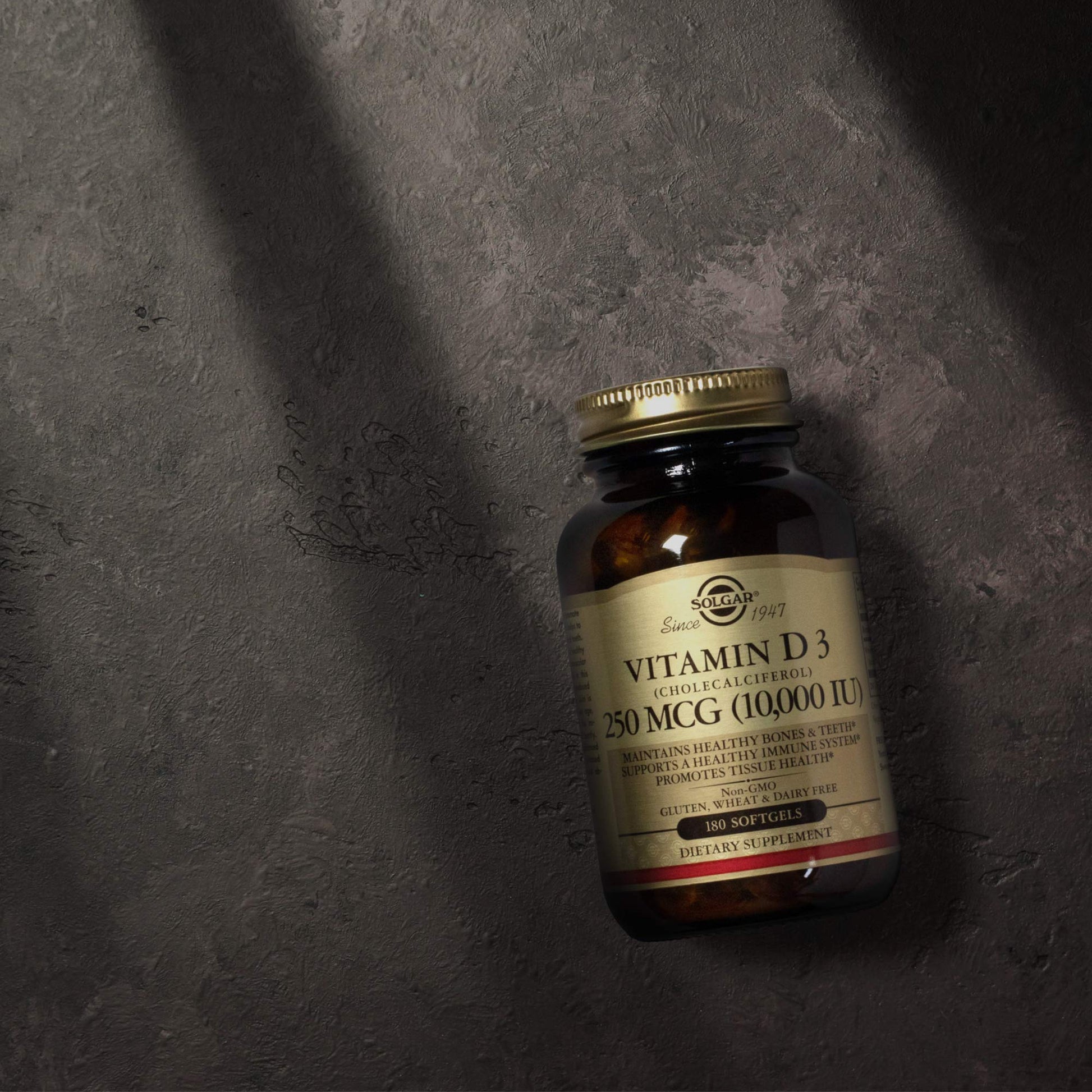 Solgar vitamina D3 sin GMO cápsulas blandas para salud y bienestar 180 uni