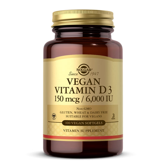 Solgar Vitamina D3 Vegana 150mcg 100 softgels suplemento
