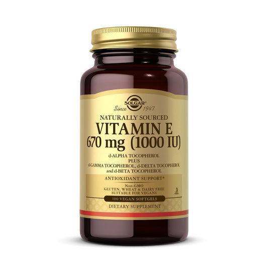 Solgar vitamina e 1000 iu cápsulas blandas veganas 100 count