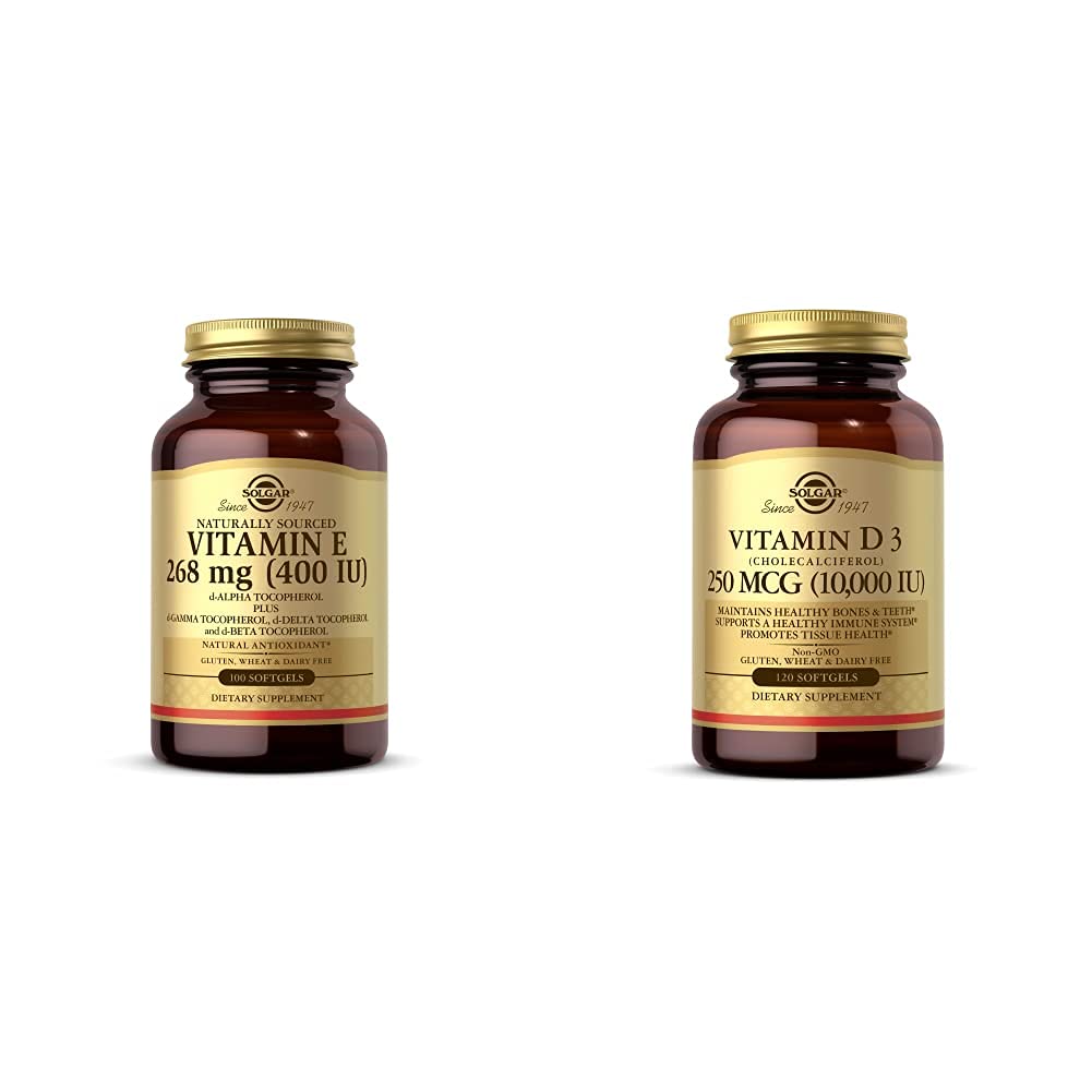 Solgar vitamina e 268 mg y vitamina d3 250 mcg cápsulas blandas