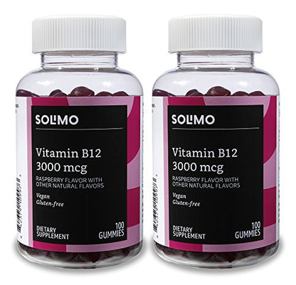 solimo vitamina b12 3000 mcg gomitas frambuesa 200 piezas