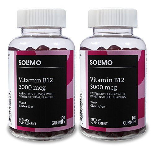 solimo vitamina b12 3000 mcg gomitas frambuesa 200 piezas
