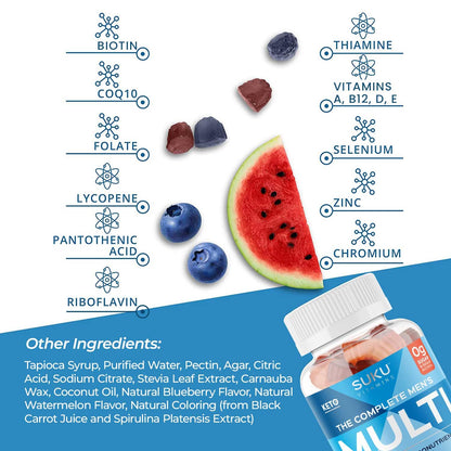 Vitaminas para hombres SUKU, soporte inmune y energético.