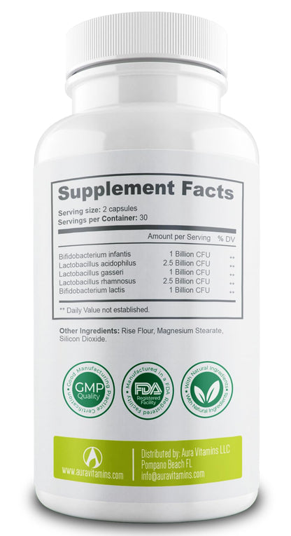 soporte digestivo con probiótico bacticure natural 240 billones