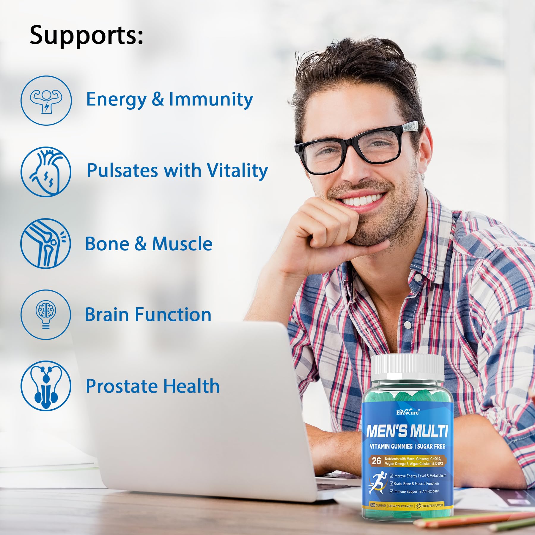 Soporte de energía e inmunidad con multivitamínico