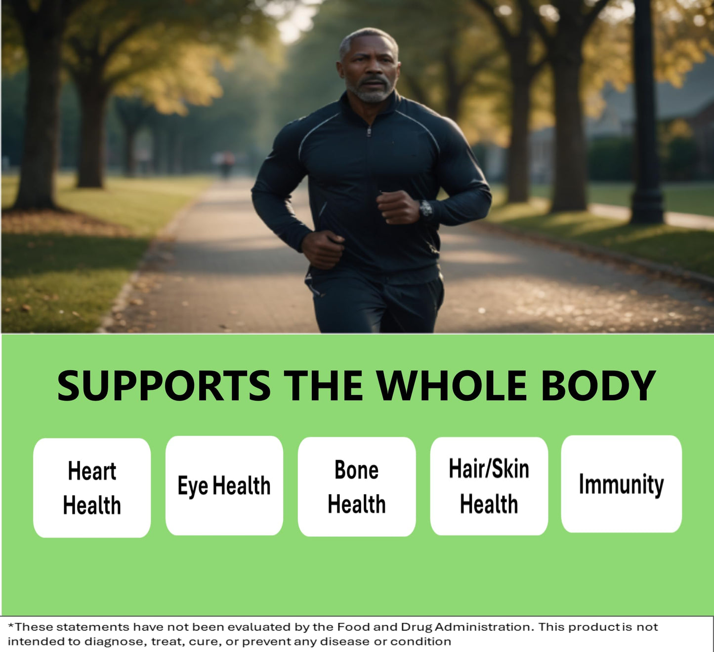 Soporte multivitamínico NatureMak para todo el cuerpo de los hombres.