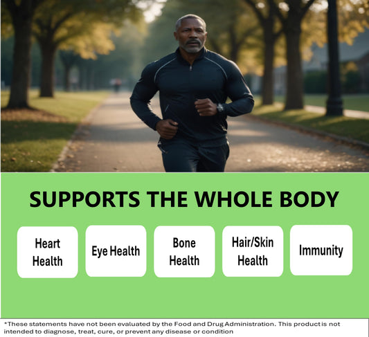 Soporte multivitamínico NatureMak para todo el cuerpo de los hombres.