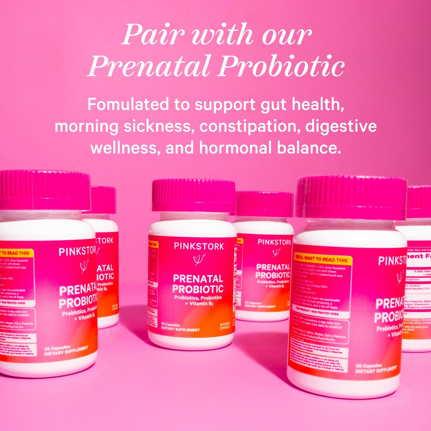 Soporte nutricional de Pink Stork Prenatal