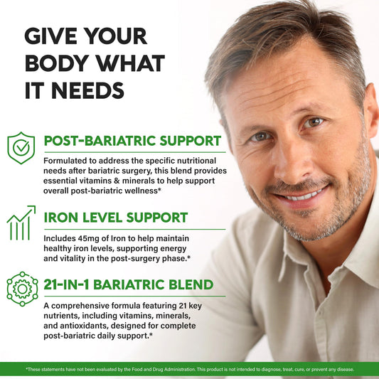 Soporte post-bariátrico multivitamínico de Nutra Harmony