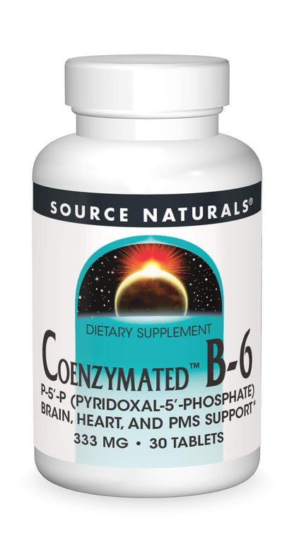 Source Naturals Coenzimado B-6 333mg envase frontal suplemento