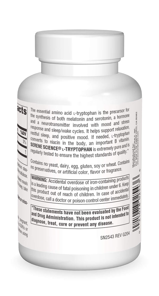 Source Naturals L-Triptófano Informaciones de Suplementos