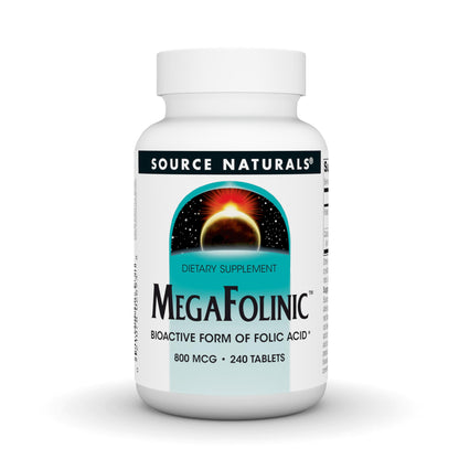 Source Naturals MegaFolinic ácido fólico 240 tabletas