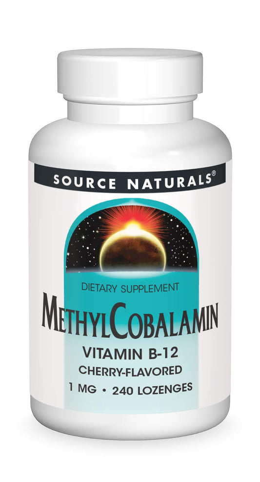 Source Naturals Metilcobalamina Vitamina B12 pastillas cereza frasco