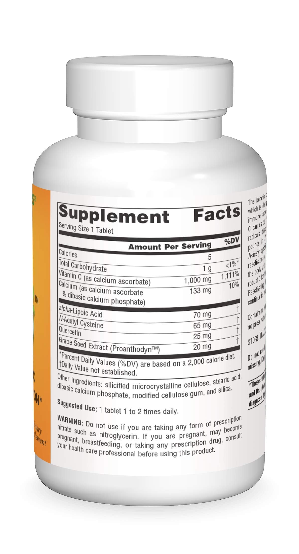 Cartón exterior Source Naturals Systemic C 1000 mg