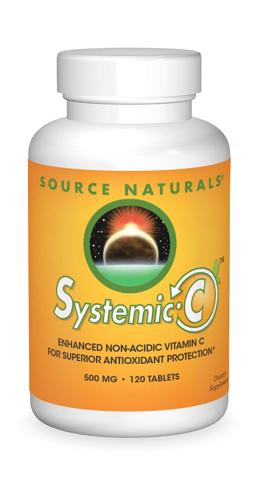 Source Naturals Systemic C 500 mg paquete de 120 tabletas