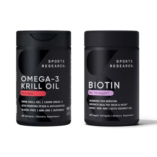 Sports Research aceite de krill omega-3 botella