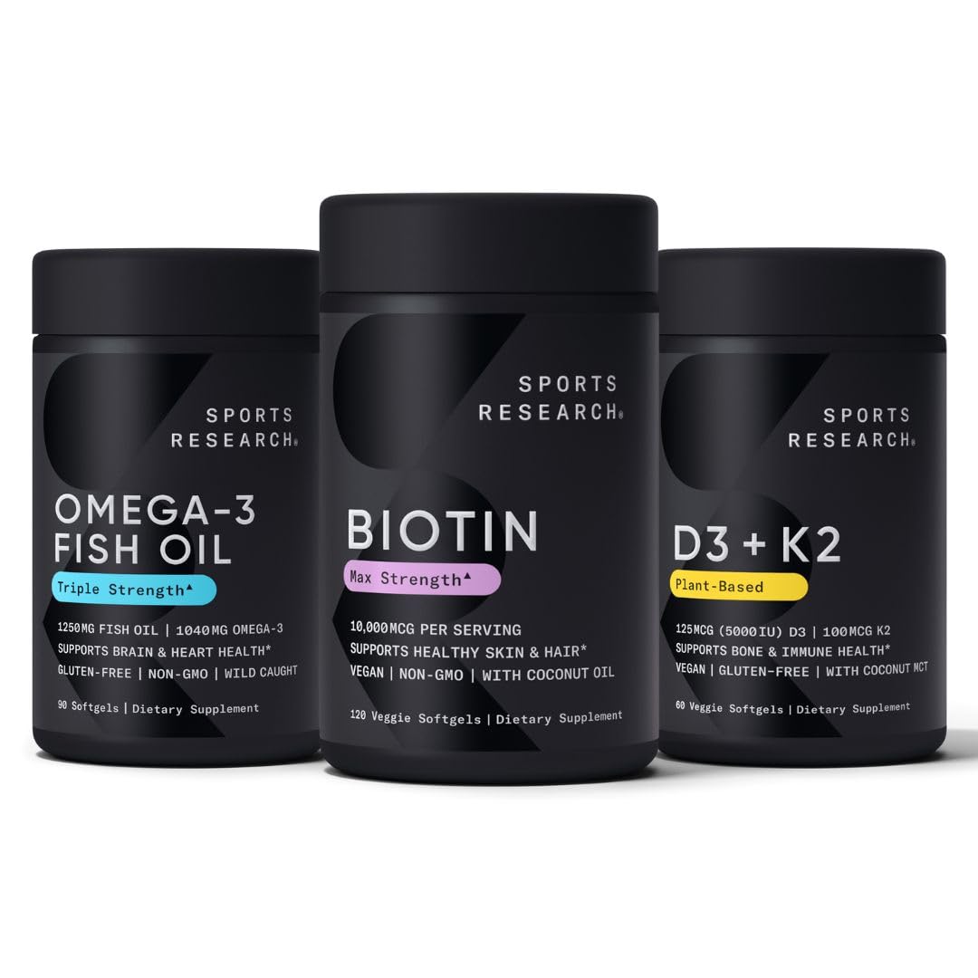 Sports Research Biotina vegana 10,000 mcg 120 cápsulas