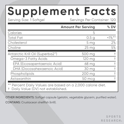 Sports Research omega-3 krill para energia y piel saludable