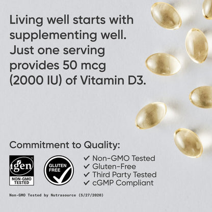 Sports Research Vitamina D3 2000 UI paquete sellado