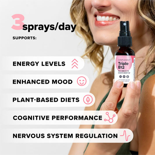 spray líquido triple b12 suplemento efecto energía y mente