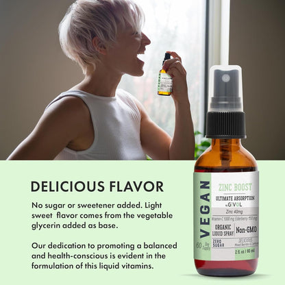 Spray natural vegano vitamina B12 y zinc GIVOL
