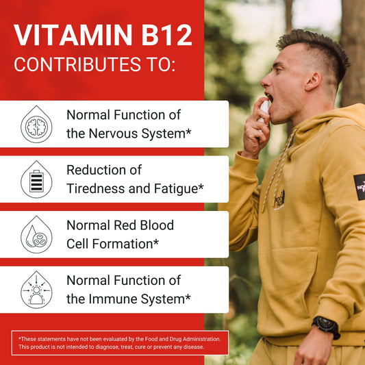 Spray NorVita vitamina B12 500 mcg frasco para absorción oral