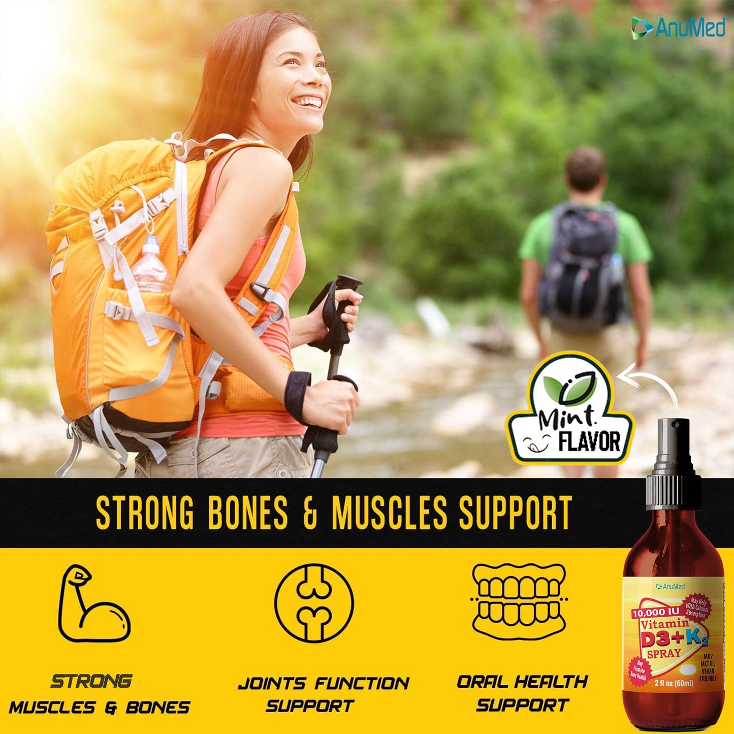 spray suplemento anumed vitamina d3 k2 liquido 2 onzas