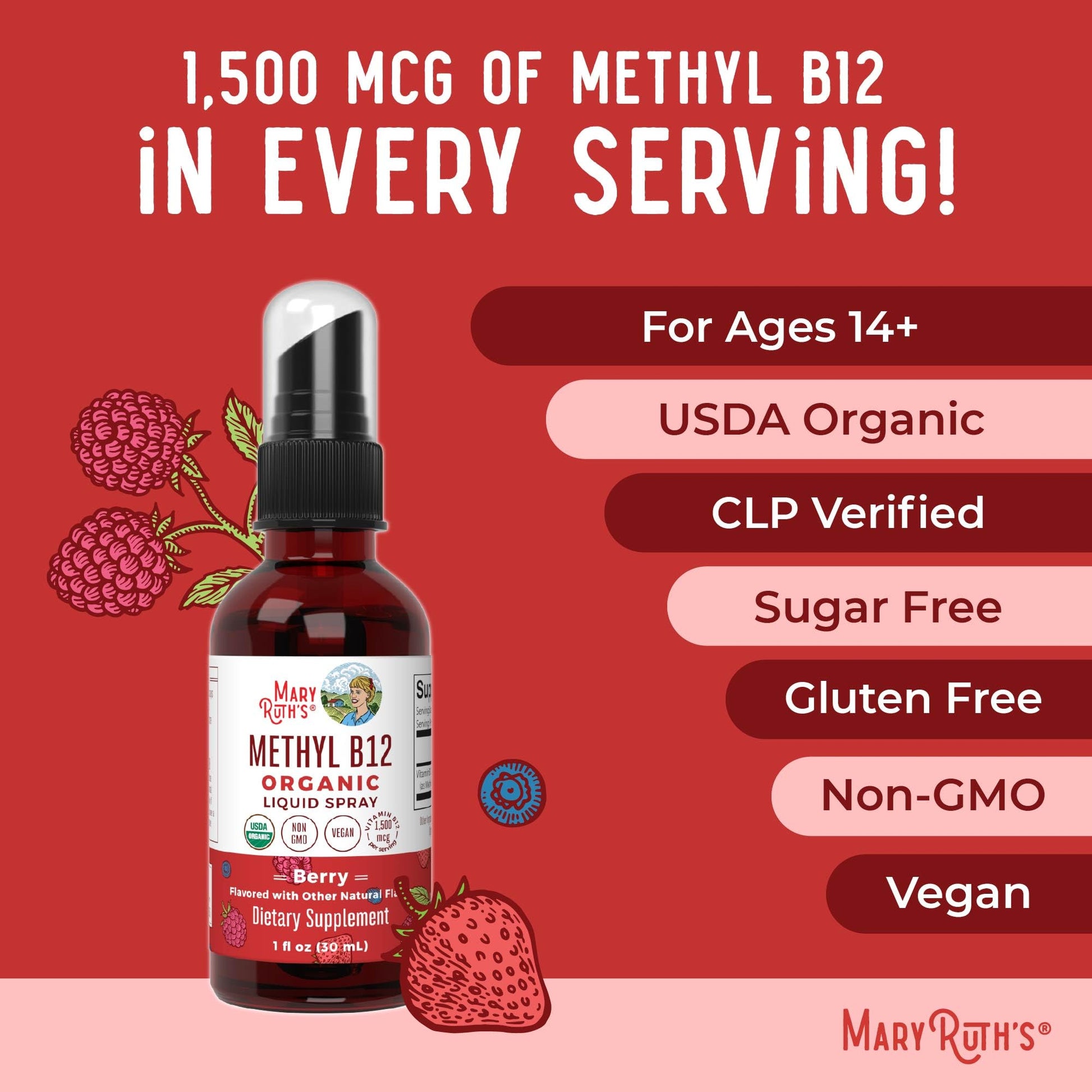 Spray vitamina b12 para apoyo nervioso y energía
