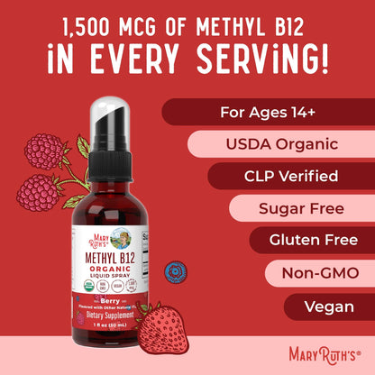 Spray vitamina b12 para apoyo nervioso y energía