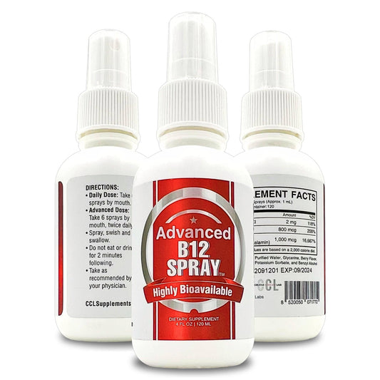 Frasco spray vitamina B12 metilcobalamina CCL suplementos