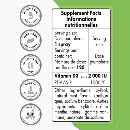 Spray vitamina d3 supersmart para apoyo inmunológico