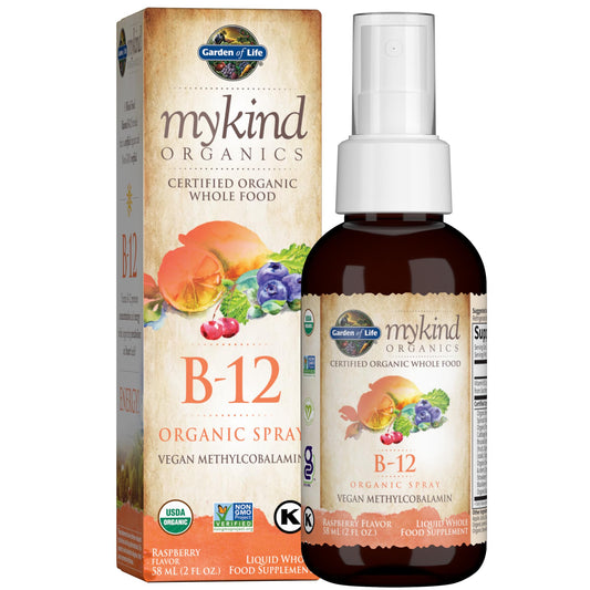 Spray vitamina D3 vegana Garden of Life con omega y sabor vainilla