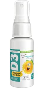 Spray vitamina D3 vegano para niños sabor naranja Vegan Life Nutrition
