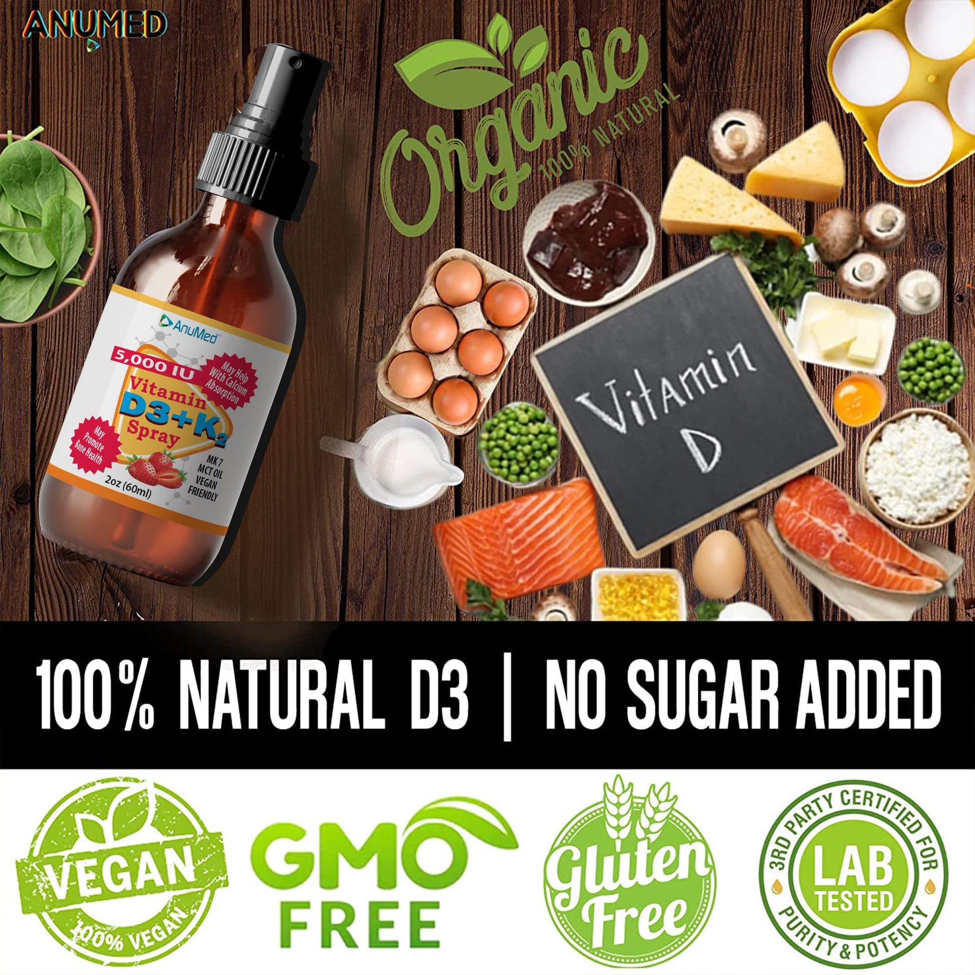 Spray vitamínico para mejor inmunidad y salud ósea diaria