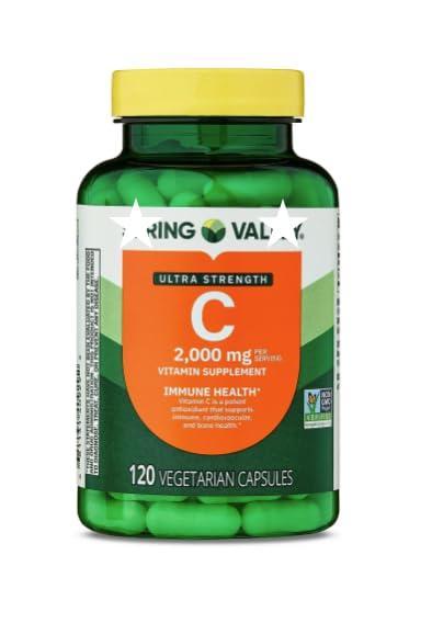 Frasco de Vitamina C 2000 mg Spri con 120 cápsulas