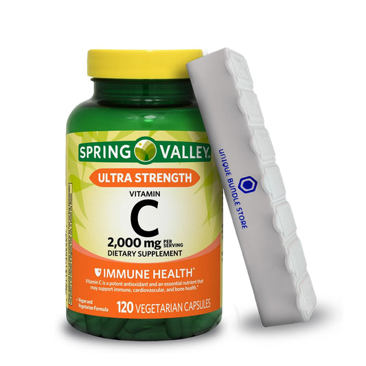 Spring Valley Vitamina C 2000mg cápsulas frasco frontal
