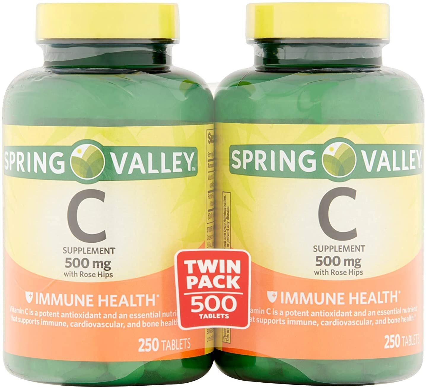 Spring Valley vitamina C 500mg escaramujo 250 tabletas