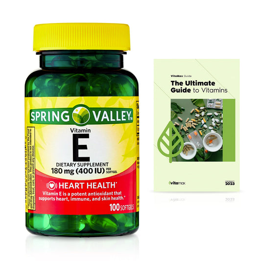 Spring Valley vitamina e 400 iu cápsulas salud corazón