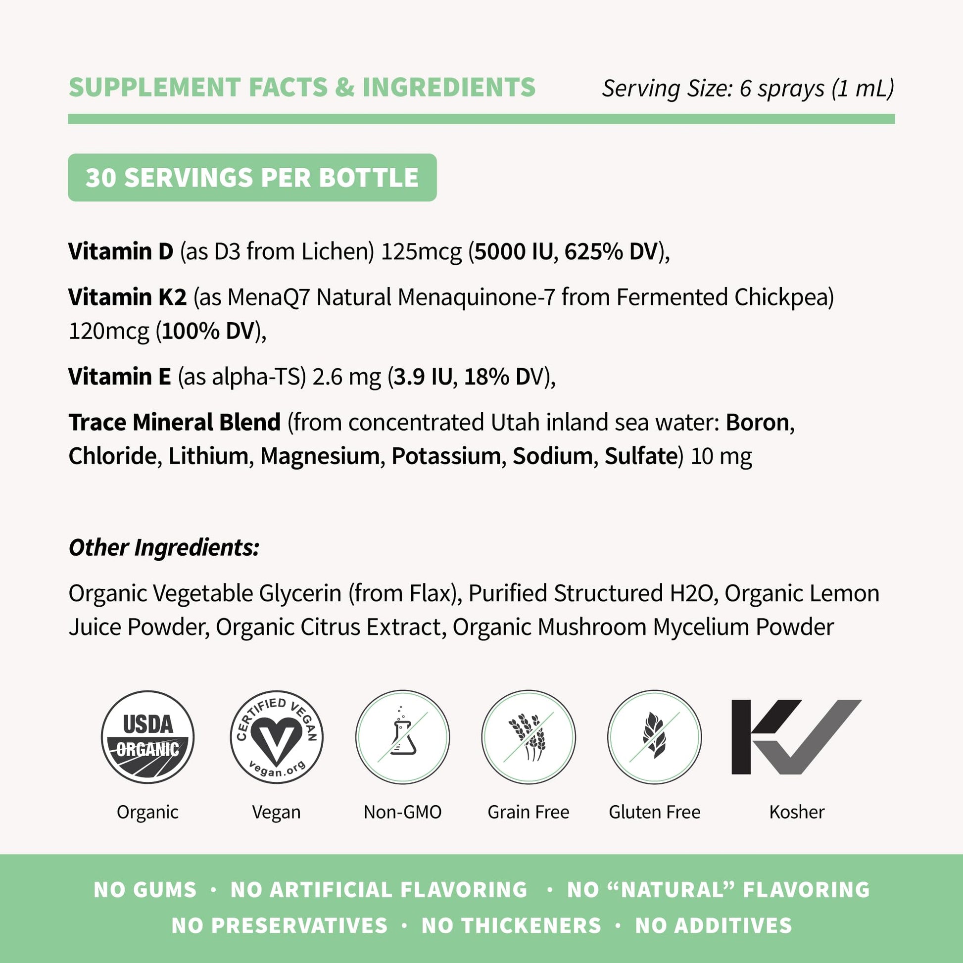 Sprout Living spray vitamina d3 con minerales traza naturales