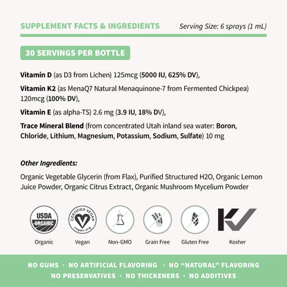 Sprout Living spray vitamina d3 con minerales traza naturales
