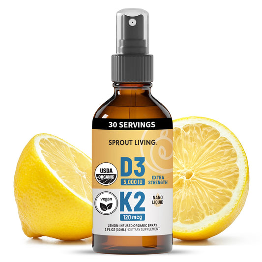 Sprout Living spray vitamina d3 orgánica 5000 ui botella