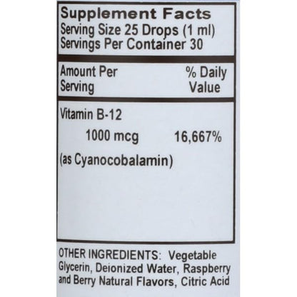Suplemento líquido vitamina b12 sabor frambuesa Sprouts